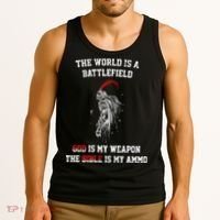 The World Is a Battlefield God is my Weapon Tank Top thumb 3