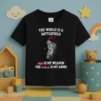 The World Is a Battlefield God is my Weapon Toddler T-Shirt thumb 3