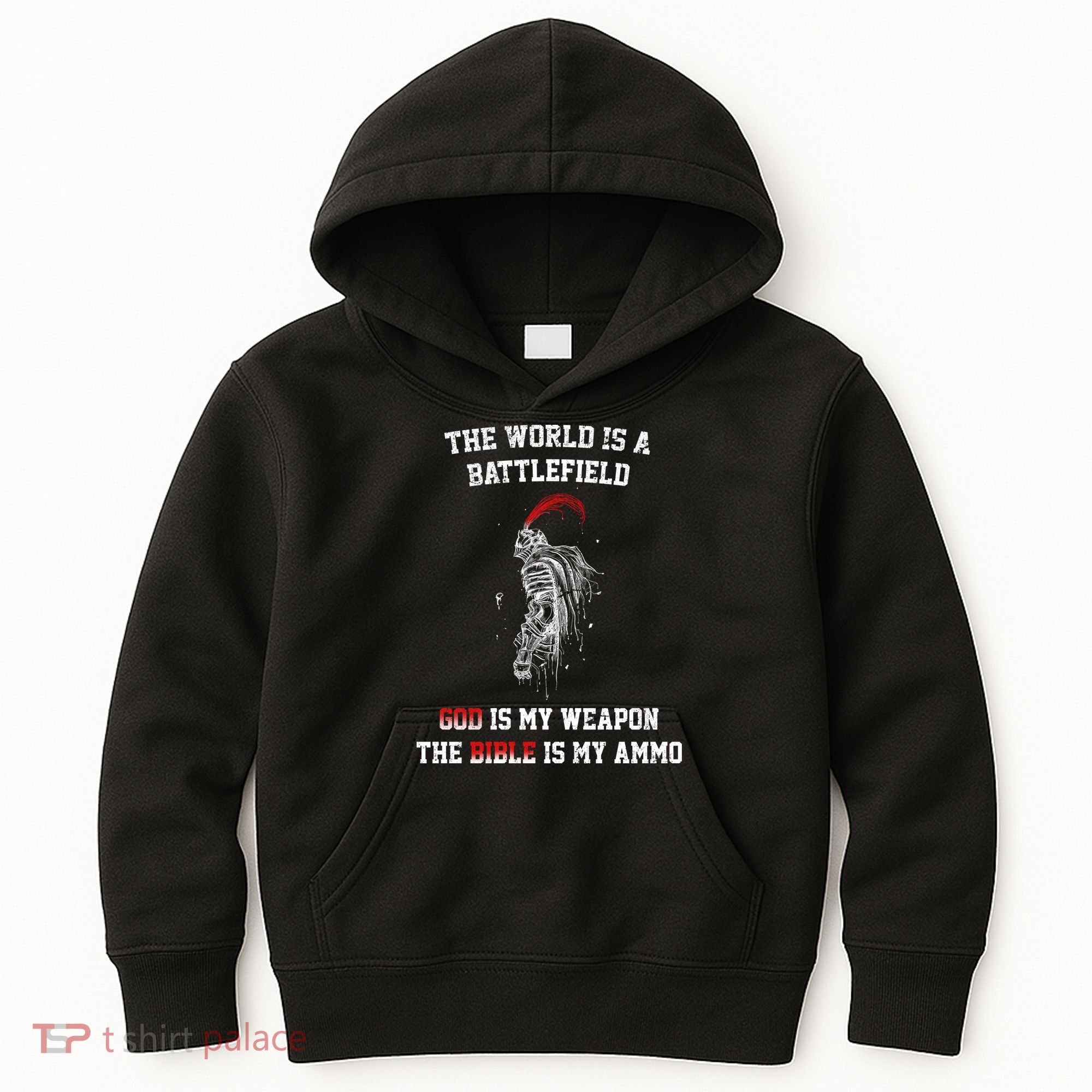 The World Is a Battlefield God is my Weapon Kids Hoodie