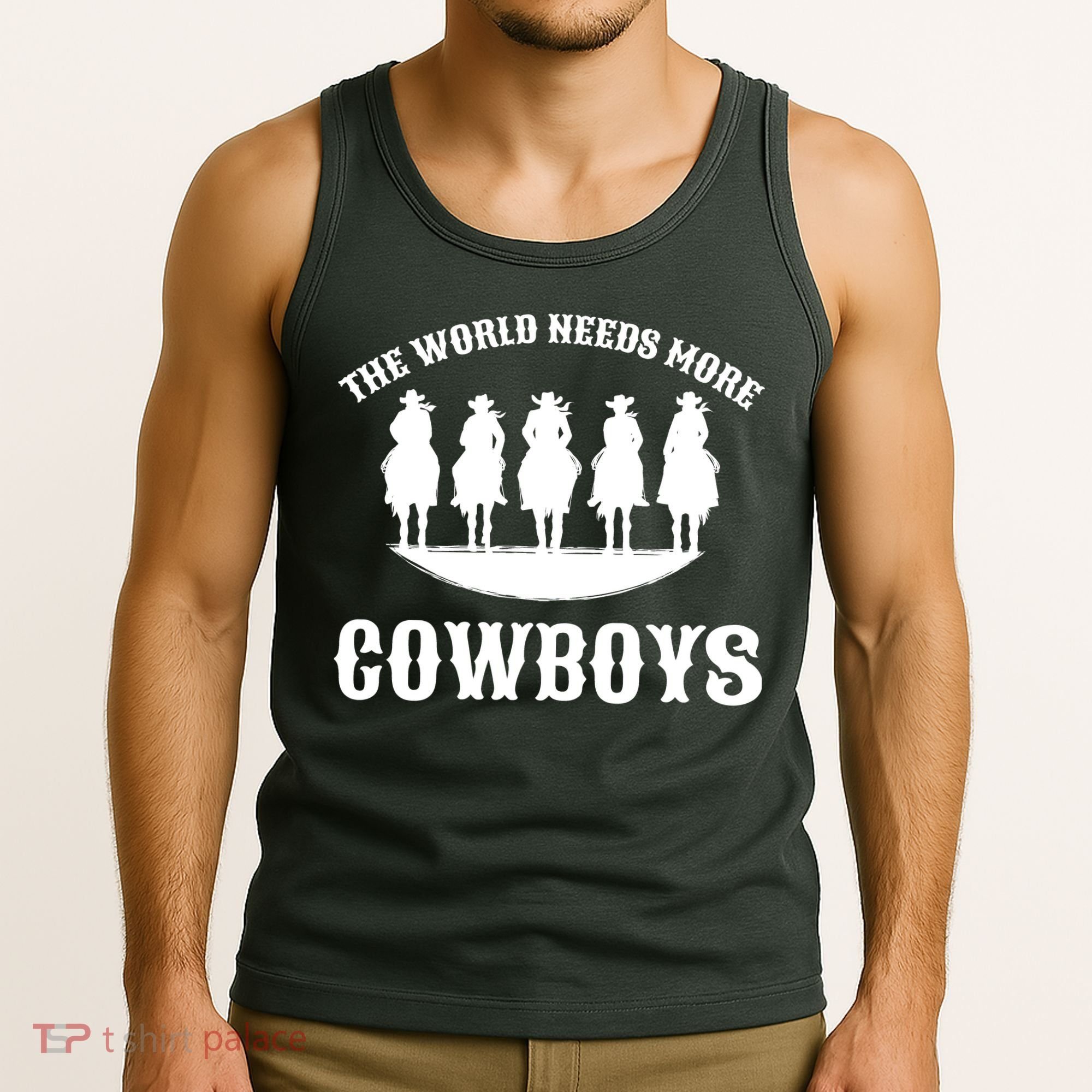The World Needs More Cowboys Tank Top