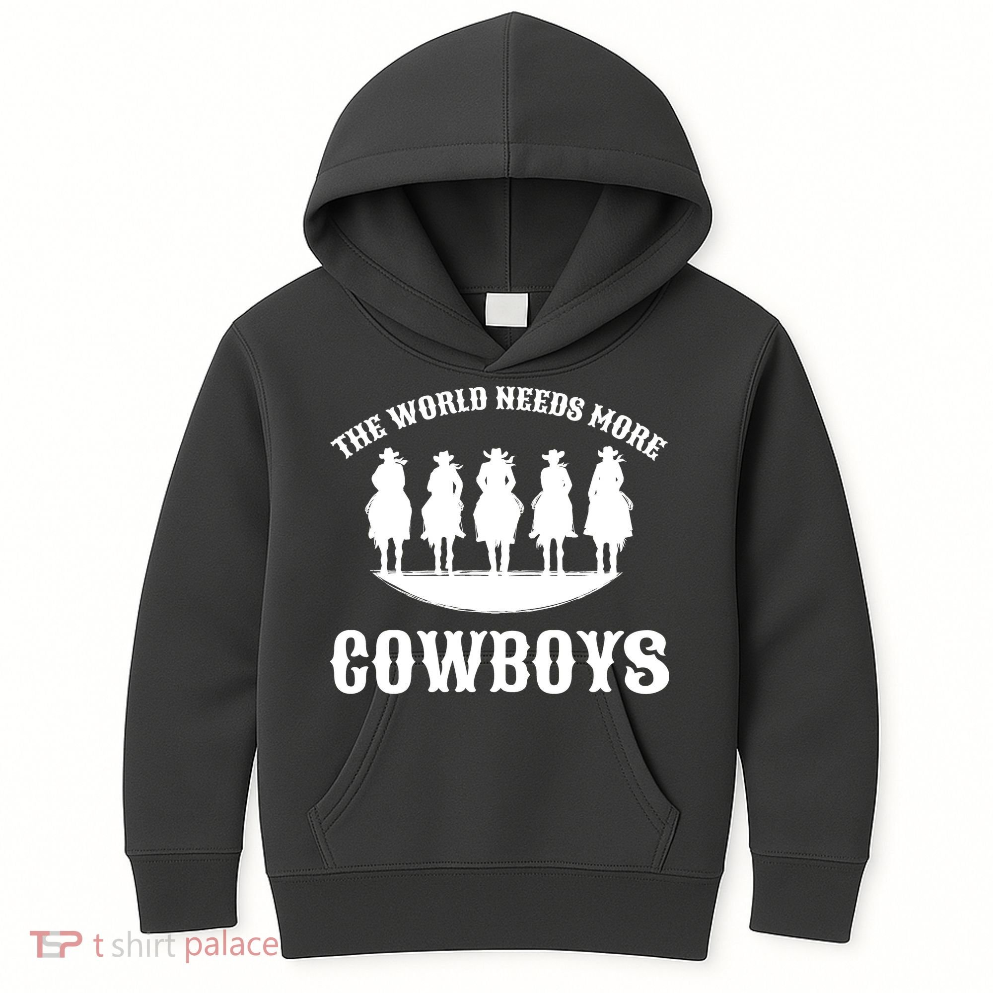 The World Needs More Cowboys Kids Hoodie
