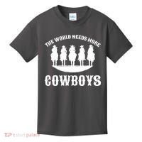 The World Needs More Cowboys Kids T-Shirt thumb 0