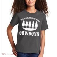 The World Needs More Cowboys Kids T-Shirt thumb 2