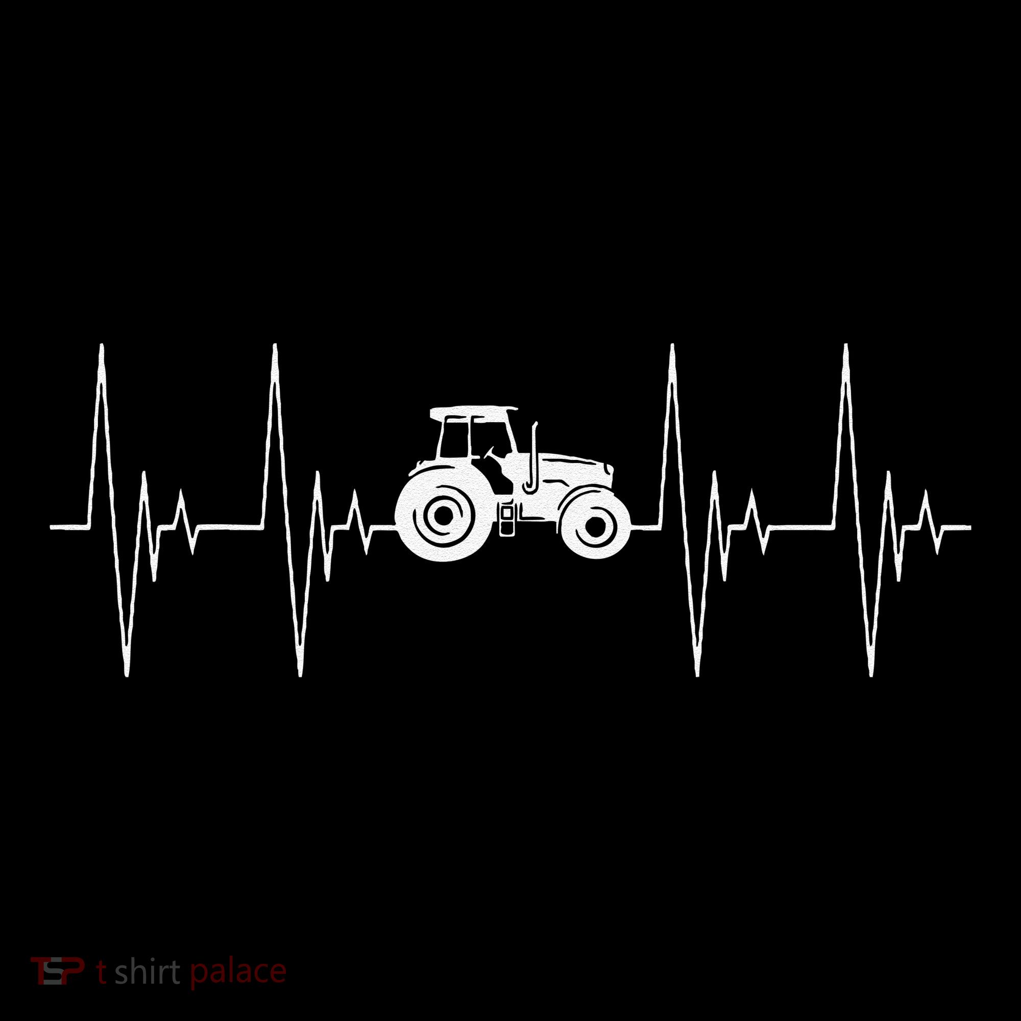 Tractor Heartbeat Ecg Agricultural Vehicle Coffee Mug