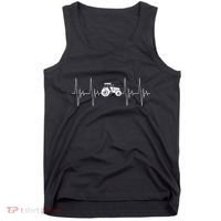 Tractor Heartbeat Ecg Agricultural Vehicle Tank Top thumb 0