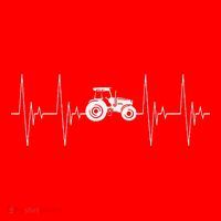 Tractor Heartbeat Ecg Agricultural Vehicle Santa Hat thumb 1