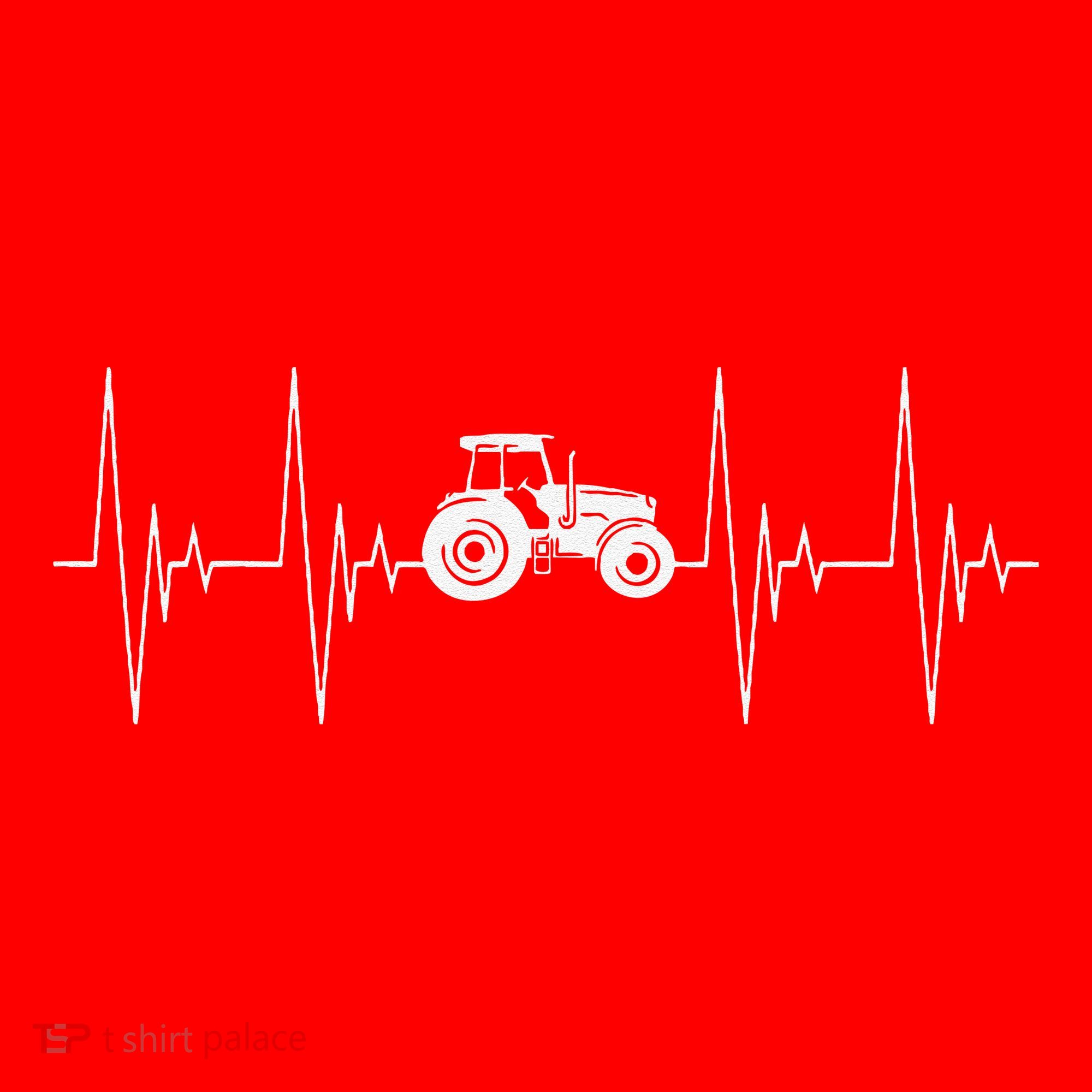 Tractor Heartbeat Ecg Agricultural Vehicle Santa Hat