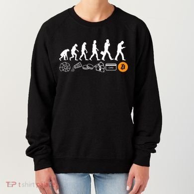 The Human Evolution Of Money Bitcoin Women's Sweatshirt