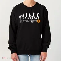 The Human Evolution Of Money Bitcoin Women's Sweatshirt thumb 0