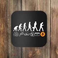 The Human Evolution Of Money Bitcoin Coaster thumb 0