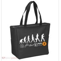 The Human Evolution Of Money Bitcoin Tote Bag thumb 2