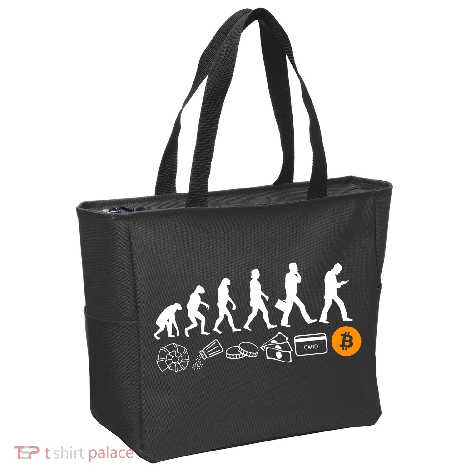 The Human Evolution Of Money Bitcoin Tote Bag