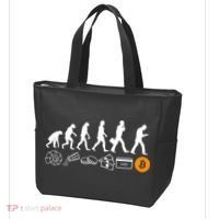 The Human Evolution Of Money Bitcoin Tote Bag thumb 3