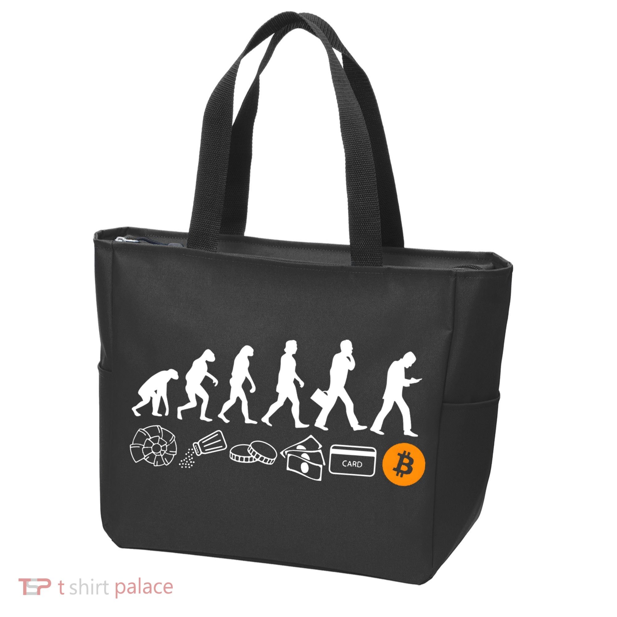 The Human Evolution Of Money Bitcoin Tote Bag