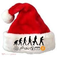 The Human Evolution Of Money Bitcoin Santa Hat thumb 0
