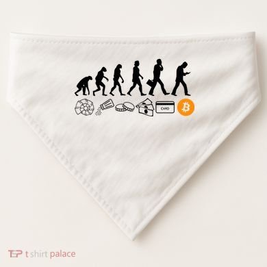 The Human Evolution Of Money Bitcoin USA-Made Doggie Bandana
