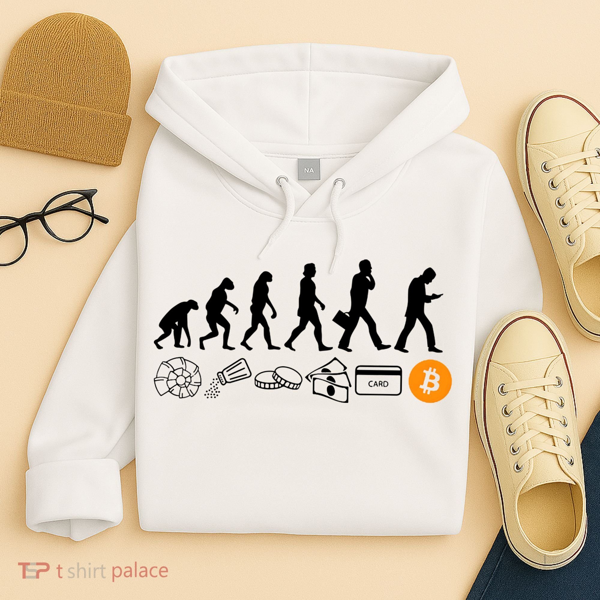 The Human Evolution Of Money Bitcoin Hoodie