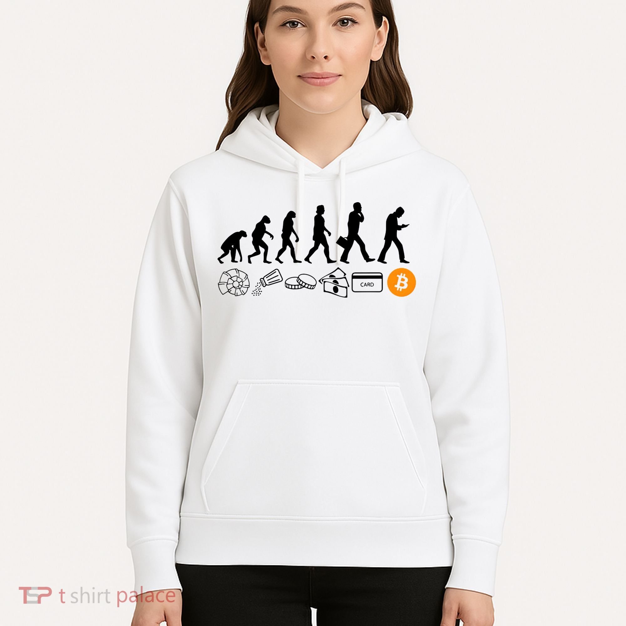 The Human Evolution Of Money Bitcoin Hoodie