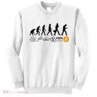 The Human Evolution Of Money Bitcoin Sweatshirt thumb 0