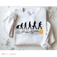 The Human Evolution Of Money Bitcoin Sweatshirt thumb 2