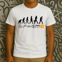 The Human Evolution Of Money Bitcoin T-Shirt thumb 3