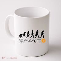 The Human Evolution Of Money Bitcoin Coffee Mug thumb 0