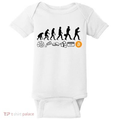 The Human Evolution Of Money Bitcoin Baby Bodysuit