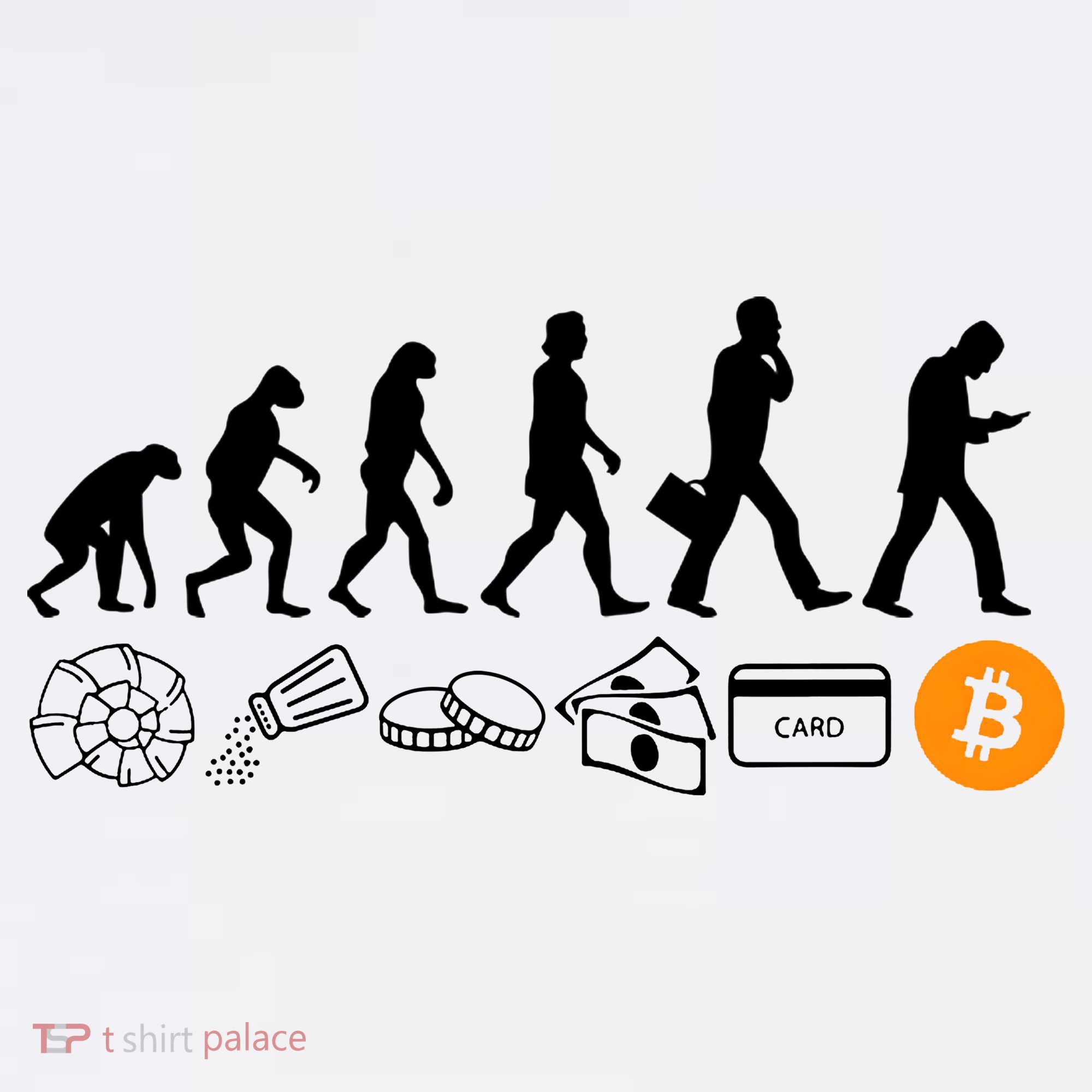 The Human Evolution Of Money Bitcoin Baby Bodysuit