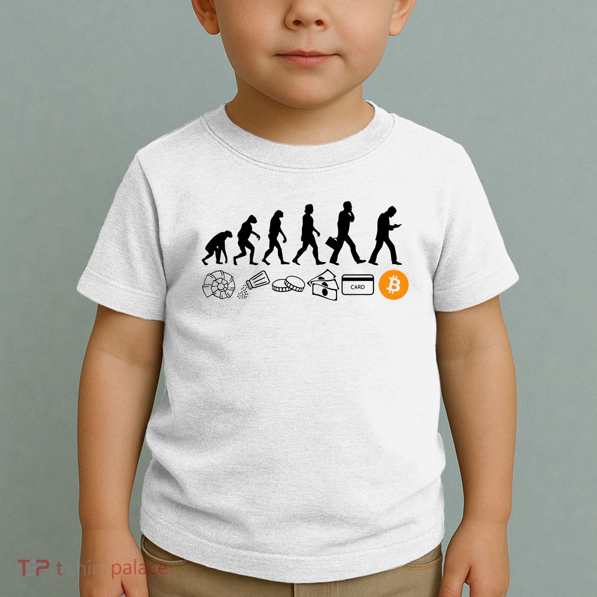 The Human Evolution Of Money Bitcoin Toddler T-Shirt
