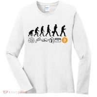 The Human Evolution Of Money Bitcoin Women's Long Sleeve Shirt thumb 0