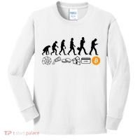 The Human Evolution Of Money Bitcoin Kids Long Sleeve Shirt thumb 0