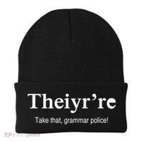 Theiy're Take That Grammar Police Beanie thumb 0