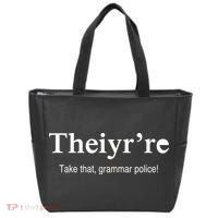 Theiy're Take That Grammar Police Tote Bag thumb 0