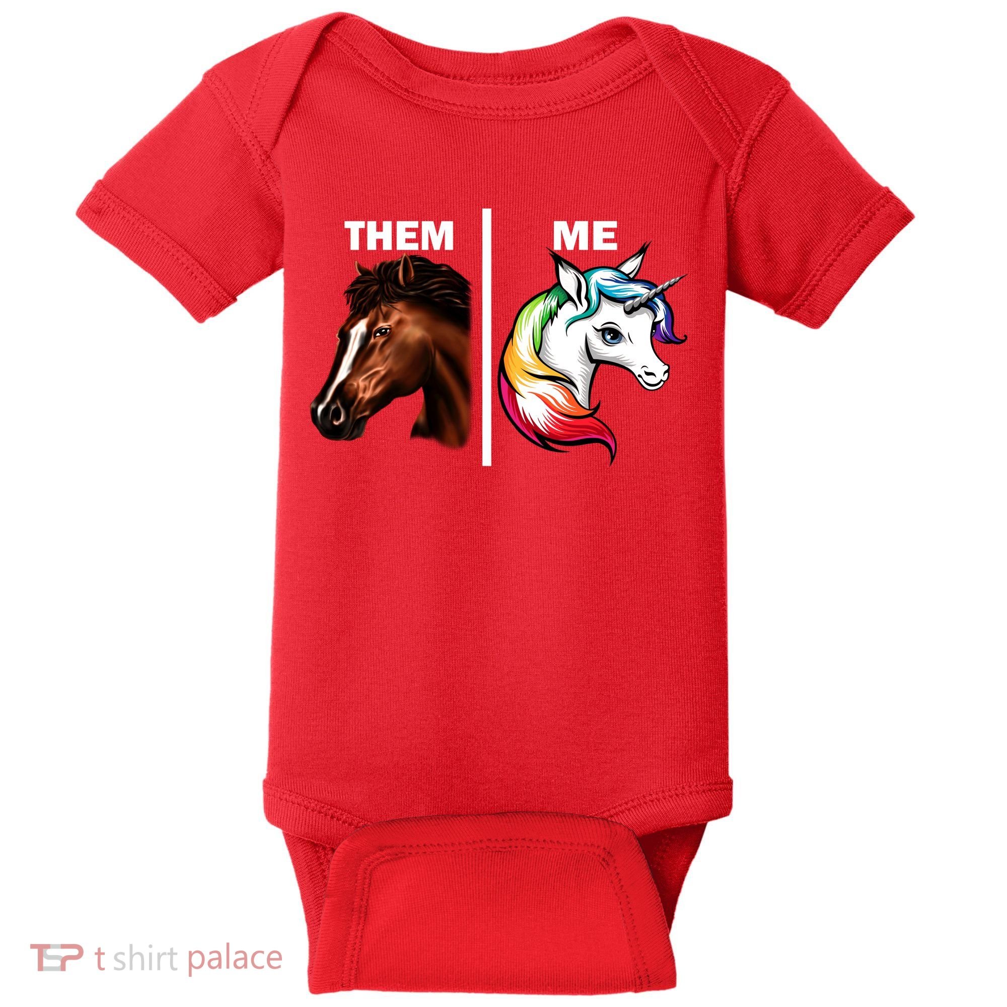 Them Horse Me Unicorn Baby Bodysuit