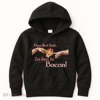 Then God Said Let There Be Bacon Kids Hoodie thumb 0