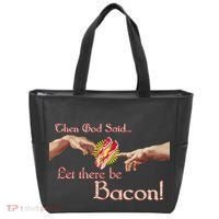 Then God Said Let There Be Bacon Tote Bag thumb 0