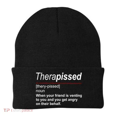 Therapissed Funny Definition Beanie