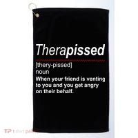 Therapissed Funny Definition Golf Towel thumb 0
