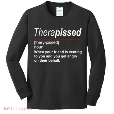 Therapissed Funny Definition Kids Long Sleeve Shirt