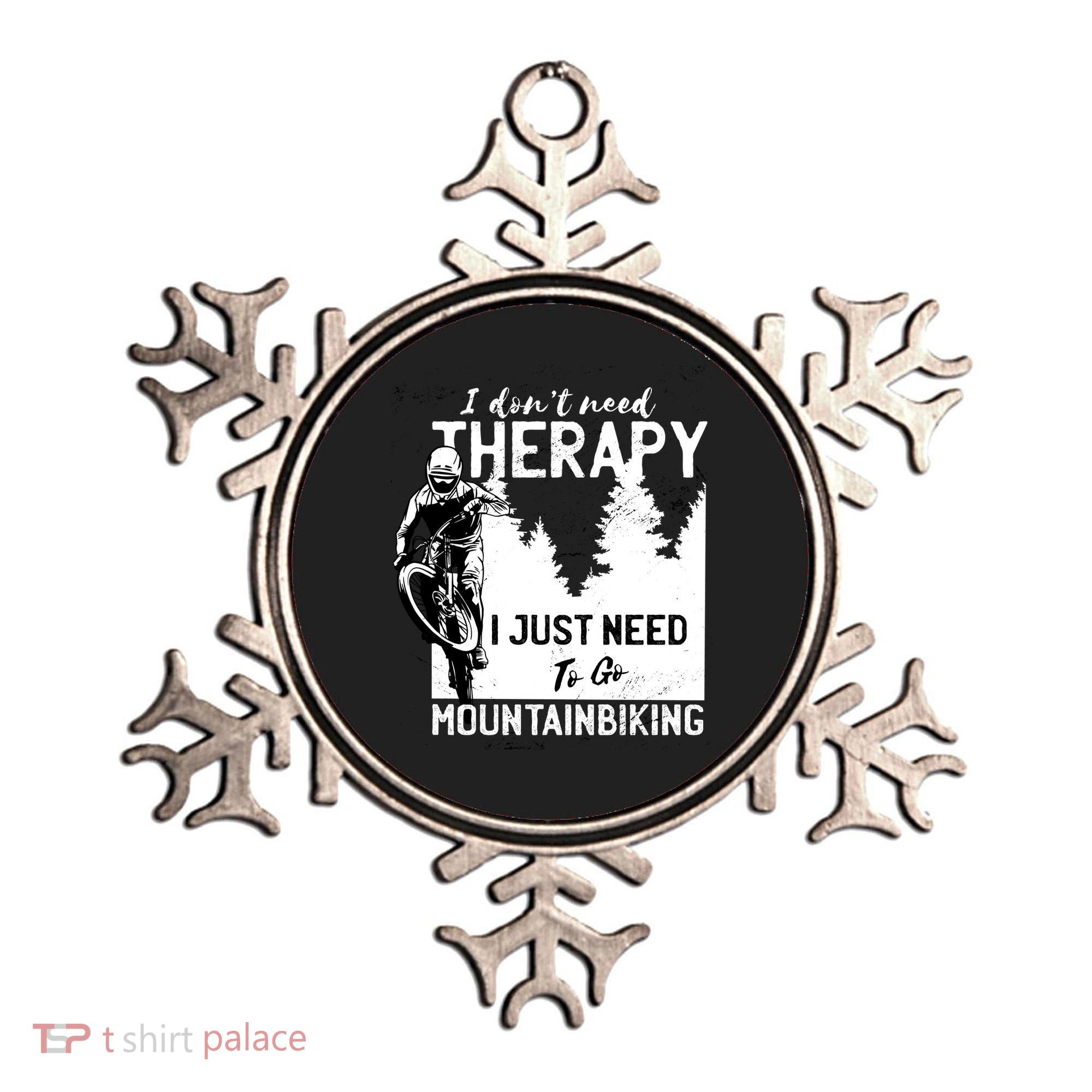 Therapy Mountain Biking Ornament