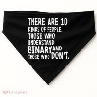 There Are 10 Kind of People Binary USA-Made Doggie Bandana thumb 0