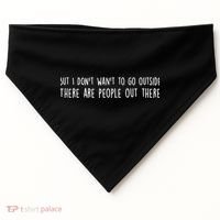 There Are People Outside Funny Meme USA-Made Doggie Bandana thumb 0