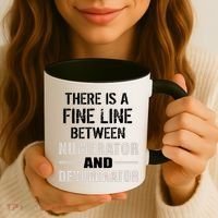 There Is A Fine Line Between Numerator And Denominator Coffee Mug thumb 3