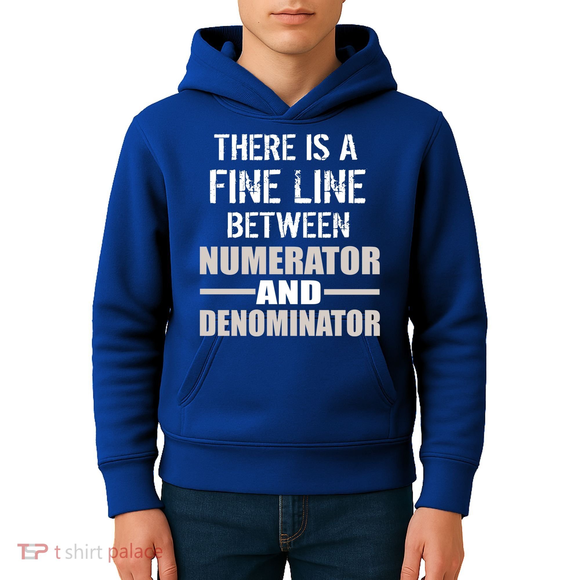 There Is A Fine Line Between Numerator And Denominator Kids Hoodie