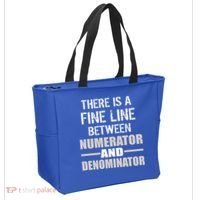 There Is A Fine Line Between Numerator And Denominator Tote Bag thumb 2