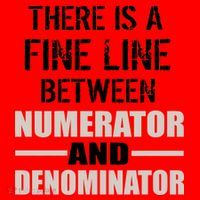 There Is A Fine Line Between Numerator And Denominator Santa Hat thumb 1