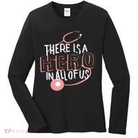 There Is A Hero In All Of Us Nurses Doctors Women's Long Sleeve Shirt thumb 0