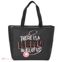 There Is A Hero In All Of Us Nurses Doctors Tote Bag thumb 0