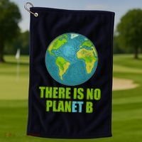 There is No Plan B Celebrate Earth Day Golf Towel thumb 1