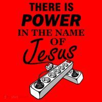 There Is Power In The Name of Jesus Santa Hat thumb 1